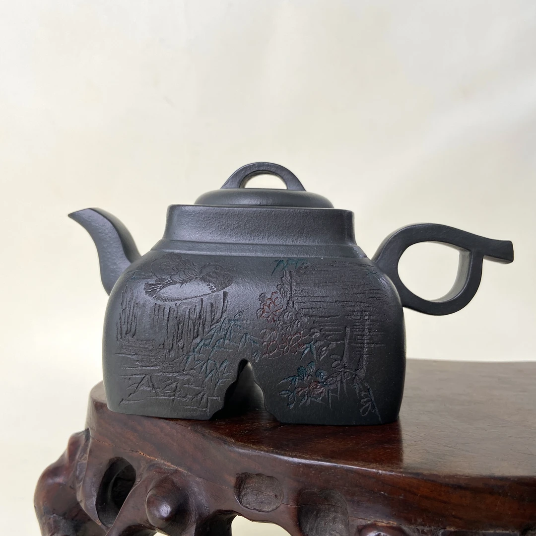 宜兴手工紫砂陶 （惠海华）茶壶GS4129