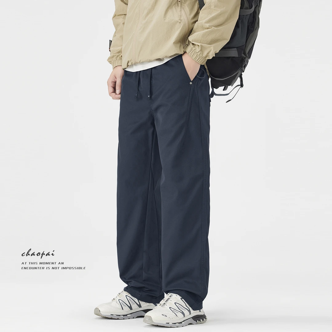 直筒休闲裤男秋冬季2025新款户外登山冲锋裤子男款宽松运动长裤