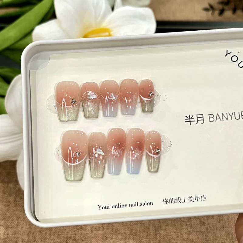 【蓝月】BANYUE Nial 精选爆火纯手工显白气质穿戴美甲592-595