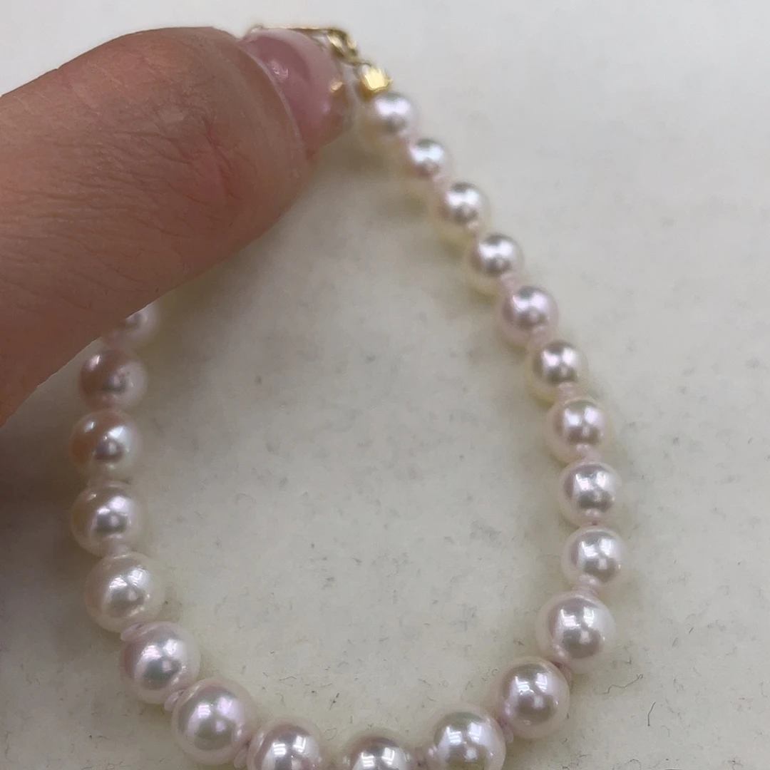 海水珍珠18K金镶嵌手绳