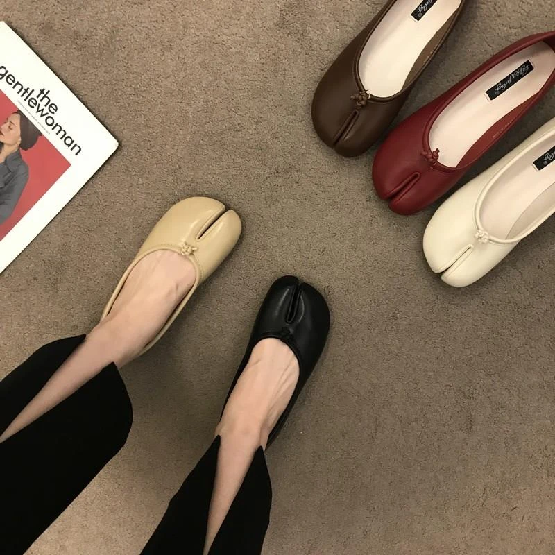 分趾鞋猪蹄鞋子女年新款夏平底鞋女春秋豆豆鞋潮马蹄单鞋