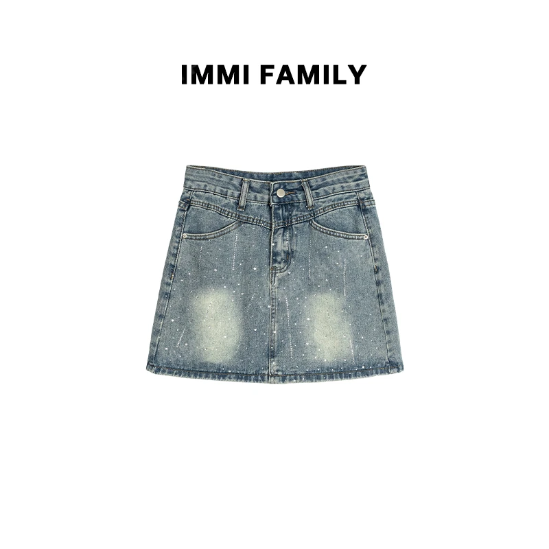 “西拉”复古高腰显瘦A字牛仔短裙夏季新款时尚甜辣包臀短裙