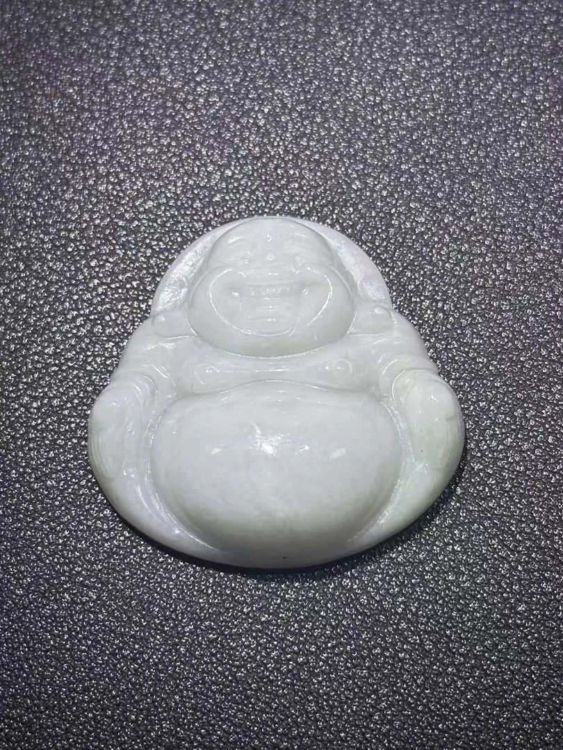 缅甸天然翡翠A货 弥勒佛女士颈链锁骨链  时尚百搭