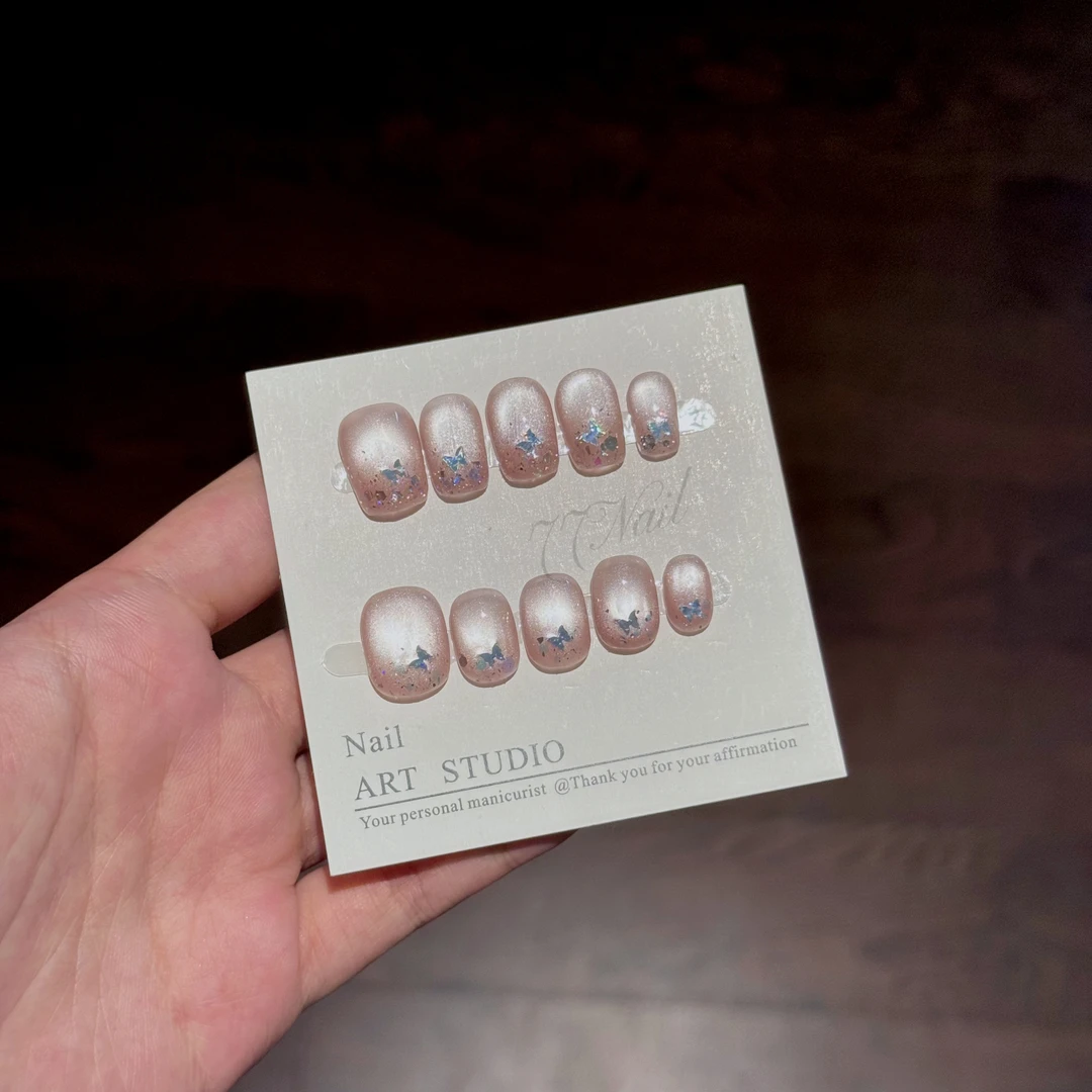 蝴蝶飞舞C9（下单赠送工具包收纳盒）纯手工穿戴甲、可爱温柔、百搭