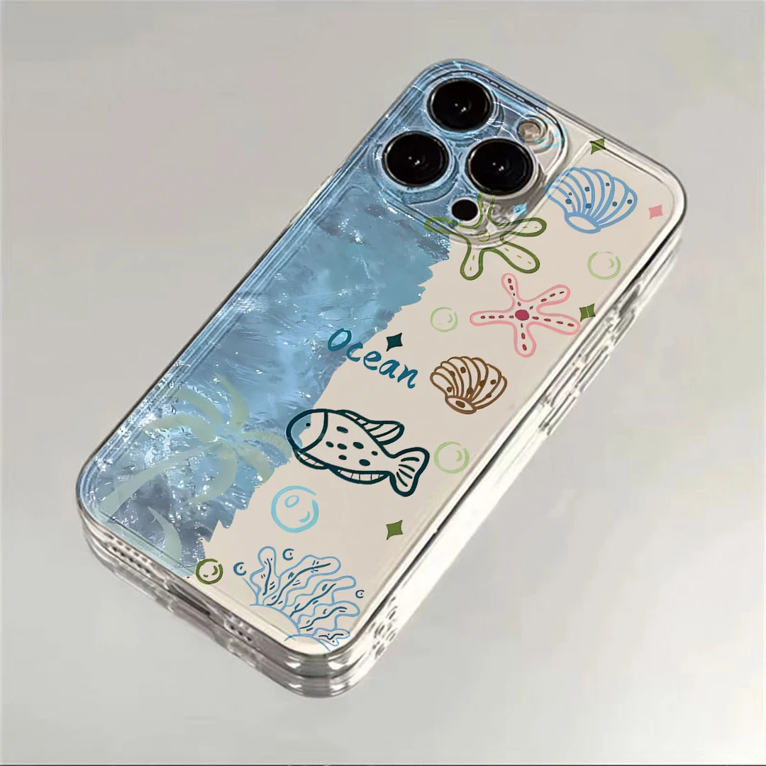 海洋世界适用于iPhone16小米15华为苹果14promax手机壳12太空软xs