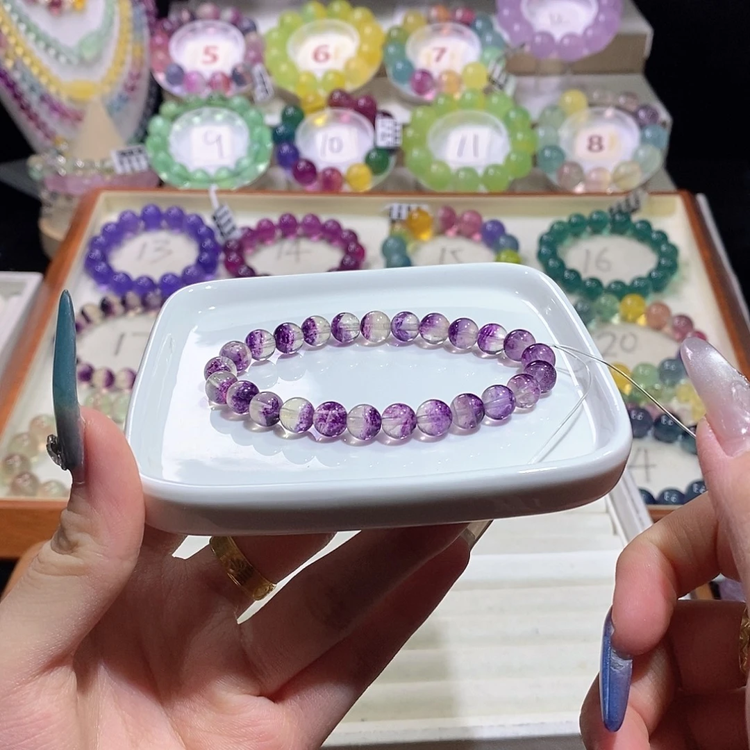 手链未镶嵌萤石半盆紫幽灵