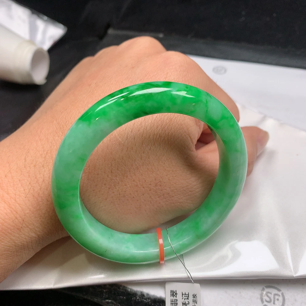 58正圈缅甸天然A货翡翠玉手镯