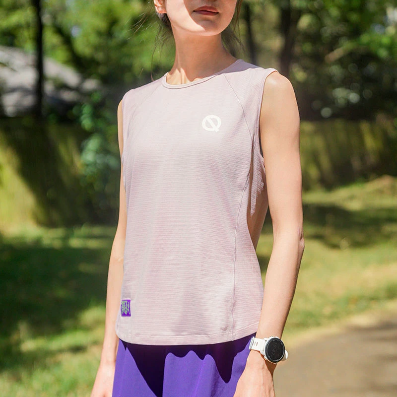 QINKUNG轻功25款百叶窗坎肩背心马拉松跑步速干排汗T恤 男女背心