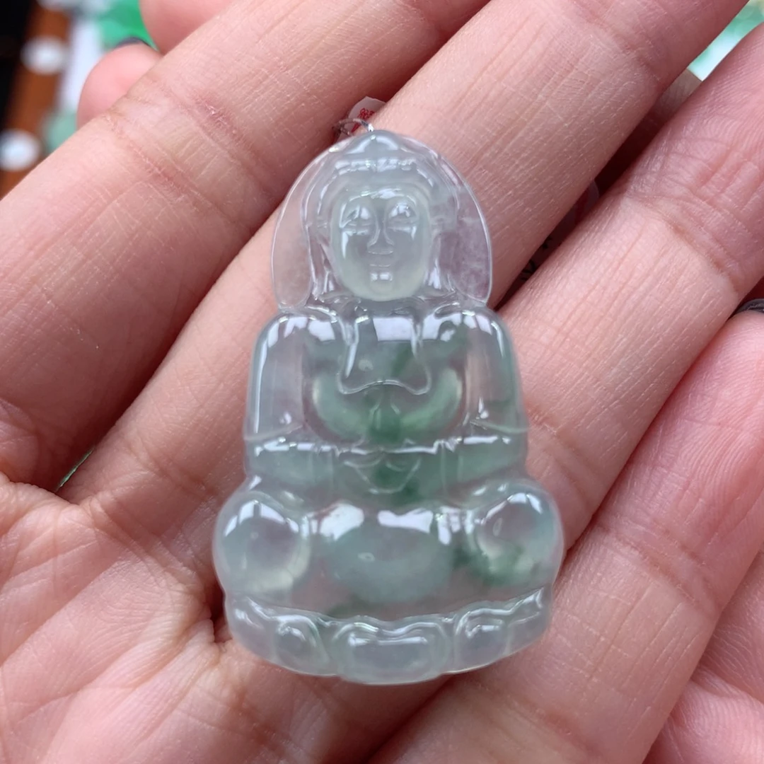 翡翠吊坠(不含链)未镶嵌观音