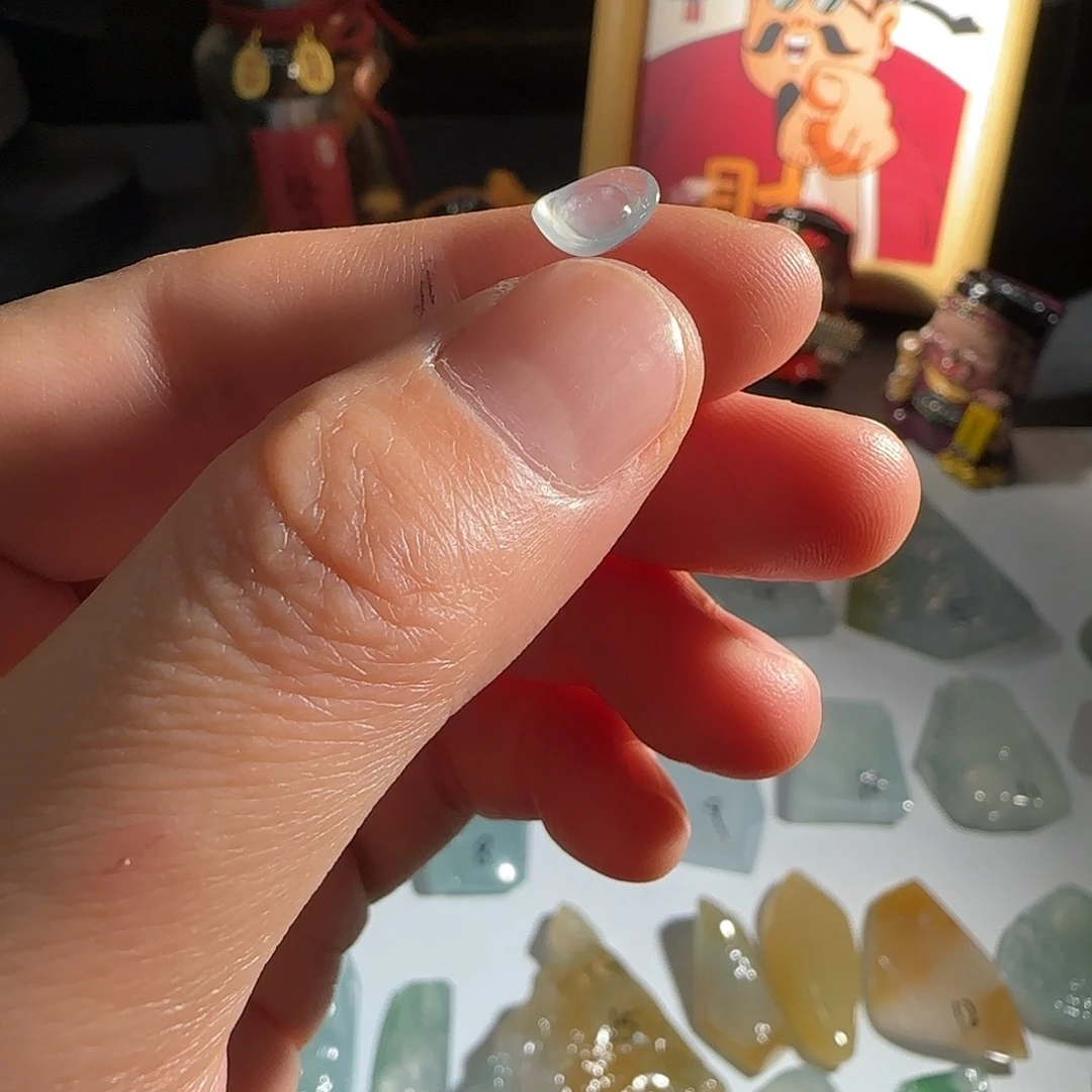 阳***哥翡翠未镶嵌耳饰天然缅甸A货翡翠