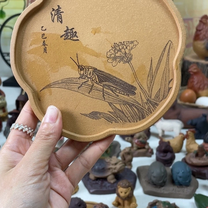 茶宠紫砂紫砂清趣壶承