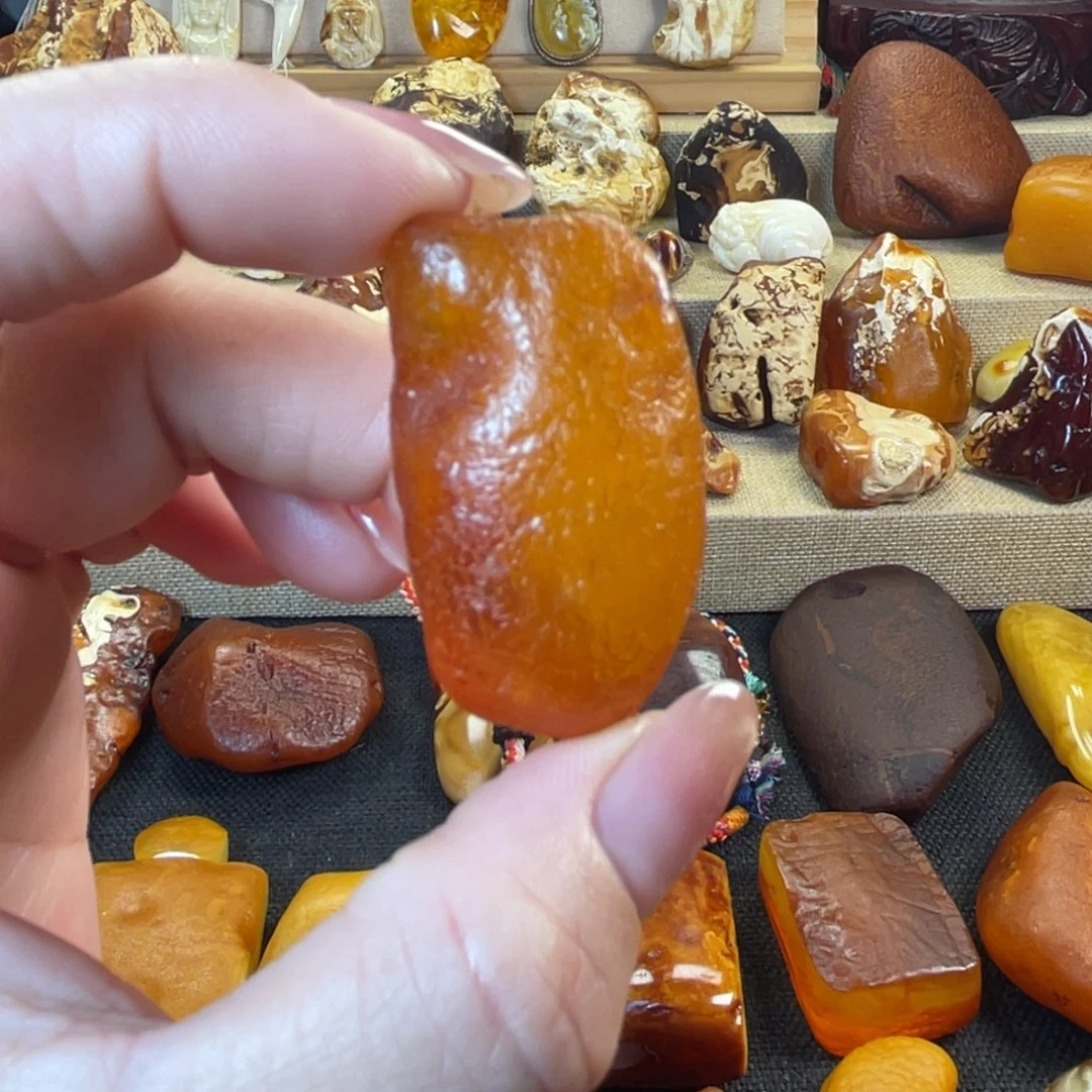 裸石琥珀未镶嵌天然蜜蜡全皮