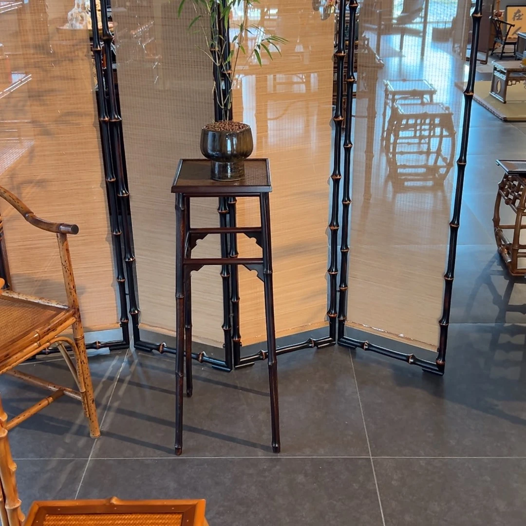 老*手工制作紫竹听琴一对