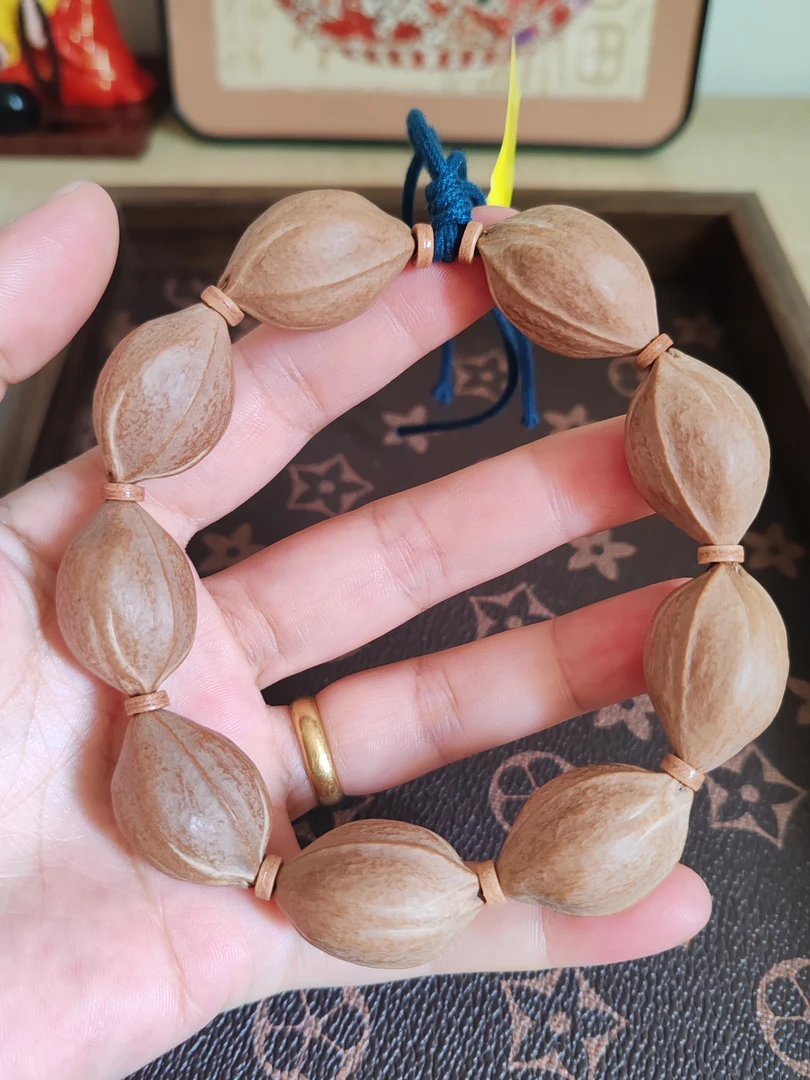 20*29MM系列梅林老树铁核原生态三花鲨鱼背橄榄核素串