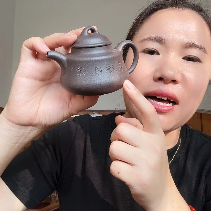 紫砂茶壶原矿半手工珠顶壶150cc