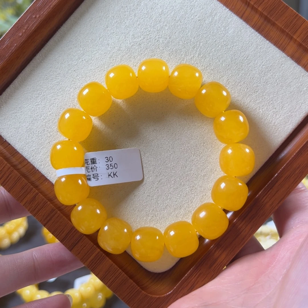 裸石蜜蜡未镶嵌14.6mm焦皮鸡油红满蜜老型kk