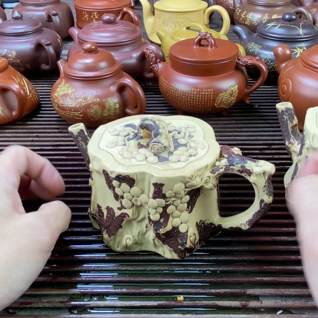 紫砂茶壶月**头白定2 瑕疵处理