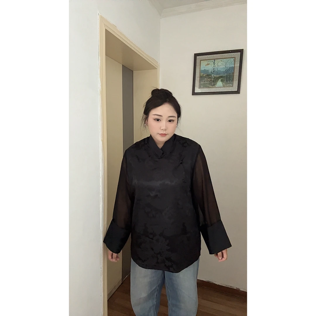 孜雍新款大码夏季衬衣百搭显瘦透气款