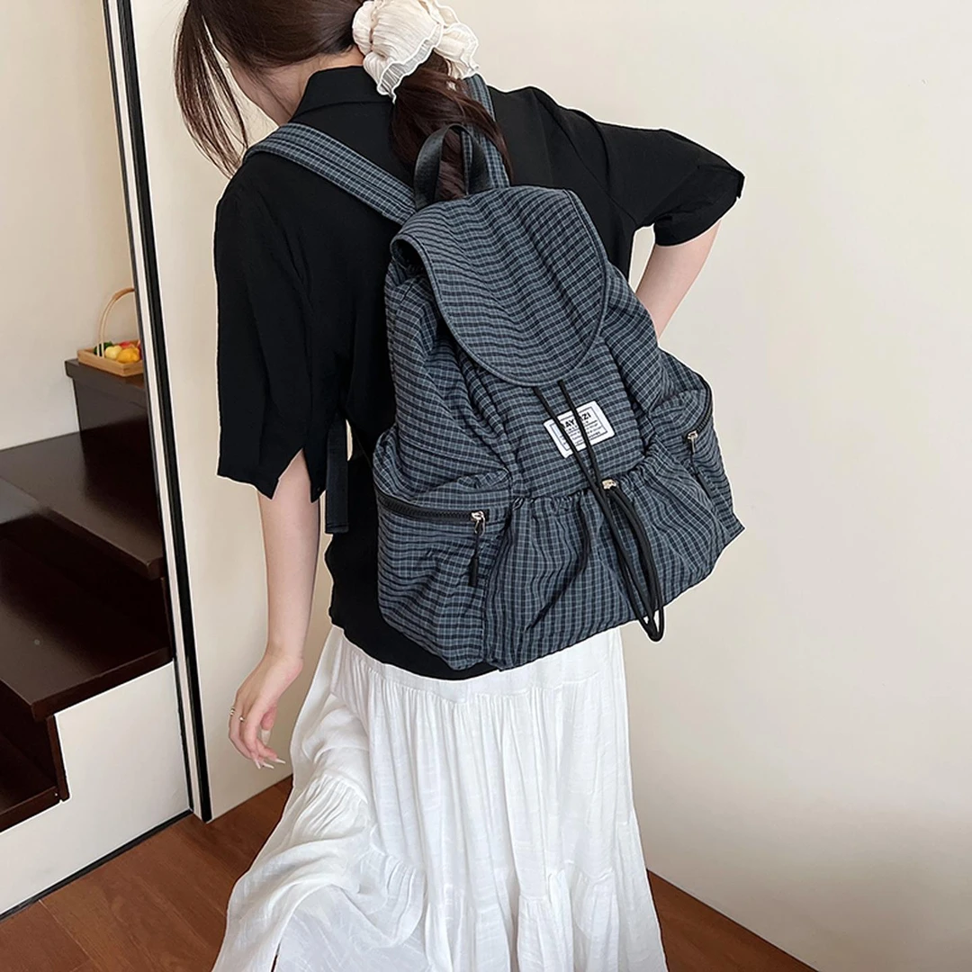 书包女大学生高中生2025新款韩系双肩包 大容量背包初中生背包