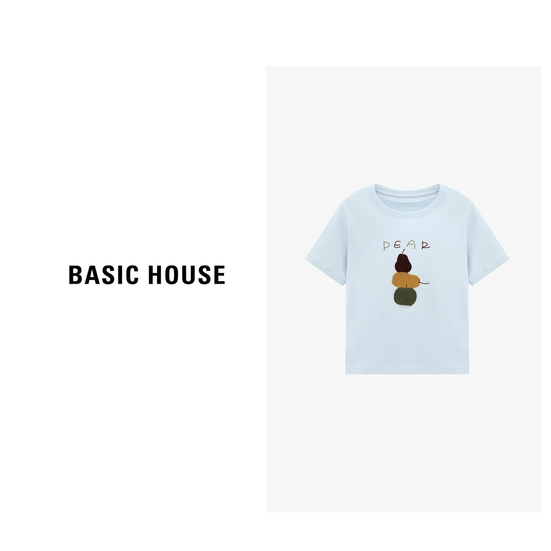 Basic House/百家好夏季时尚休闲百搭简约T恤-B0625B5E322