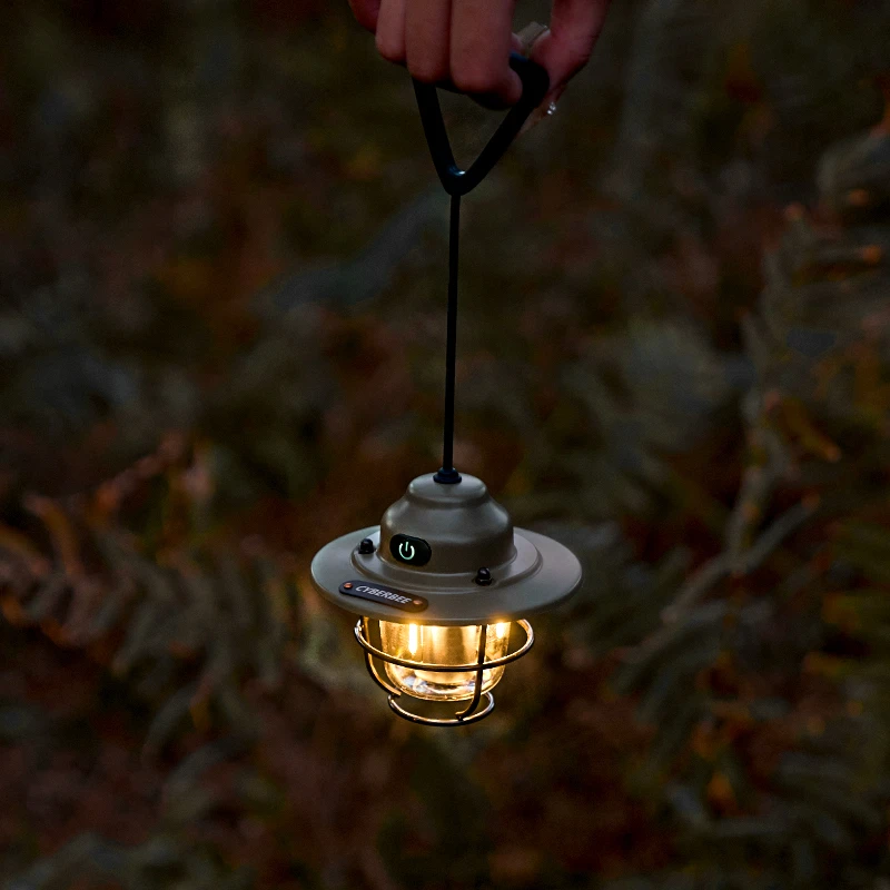 户外松果露营灯充电复古吊灯手提式氛围照明灯超长续航帐篷灯挂灯