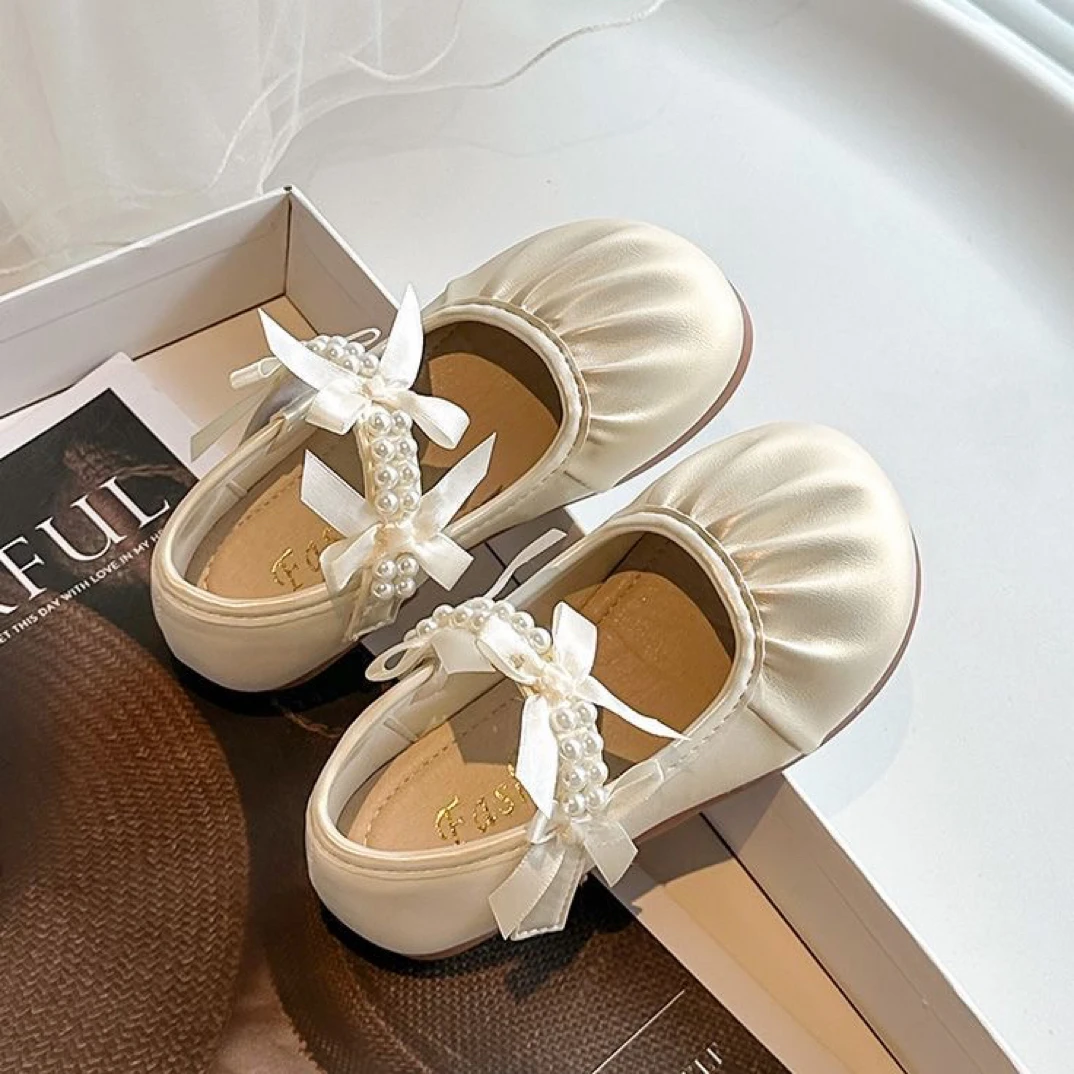 千金风春季人造革公主春秋皮鞋图腾女宝PU百搭