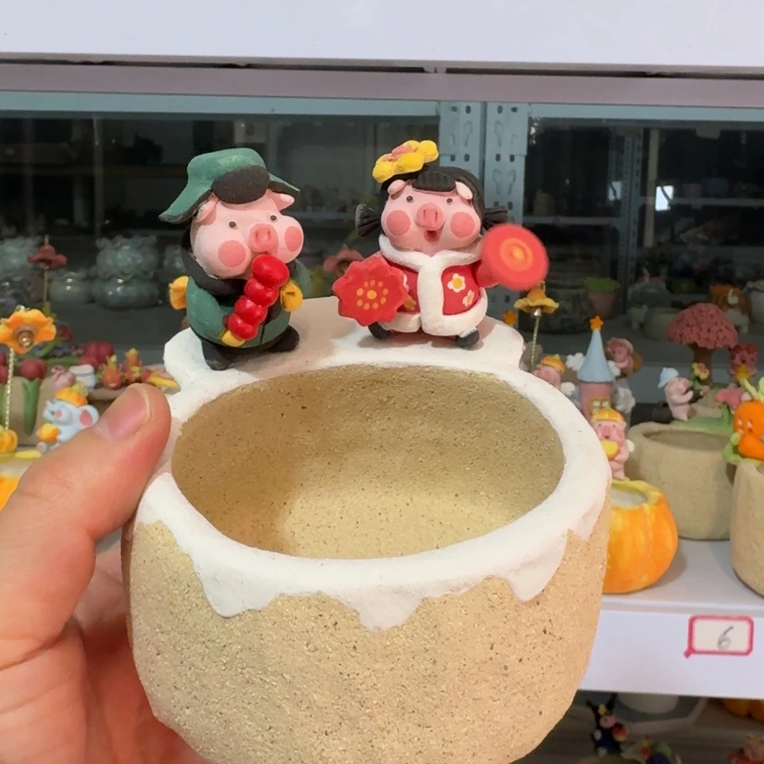 厂家直销手工花盆摆件