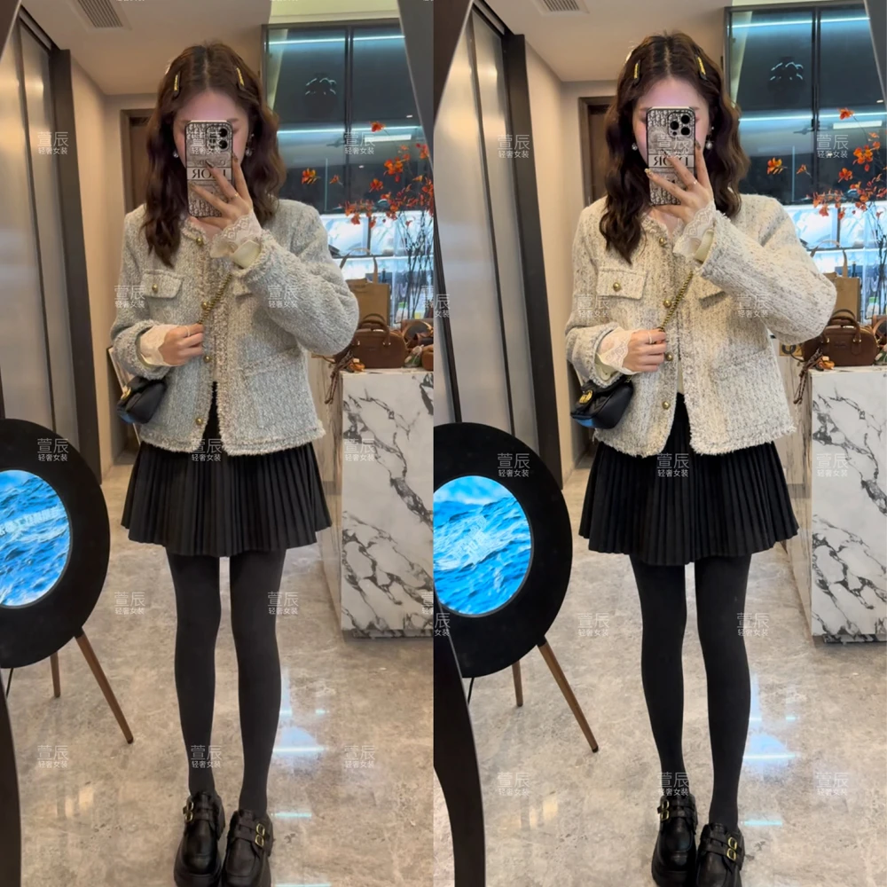 【羽绒小香】韩版洋气短款小香风外套秋冬加厚气质轻奢羽绒服#3795