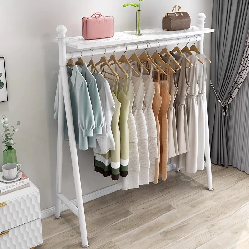多功能衣架挂衣架落地卧室落地杆结实卧室收纳架女装服装店展示架