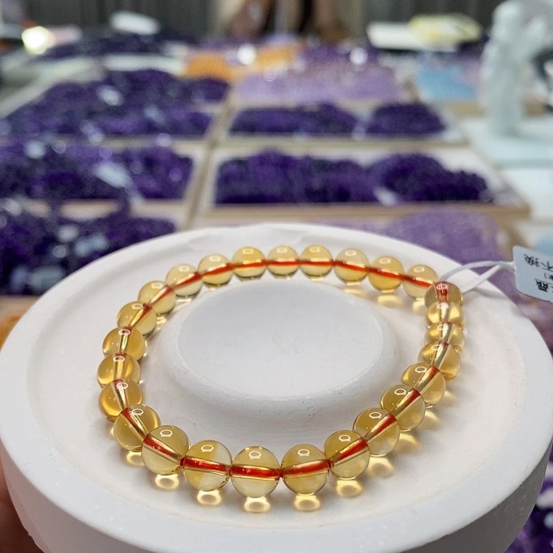 未镶嵌手链水晶巴西黄水晶7M