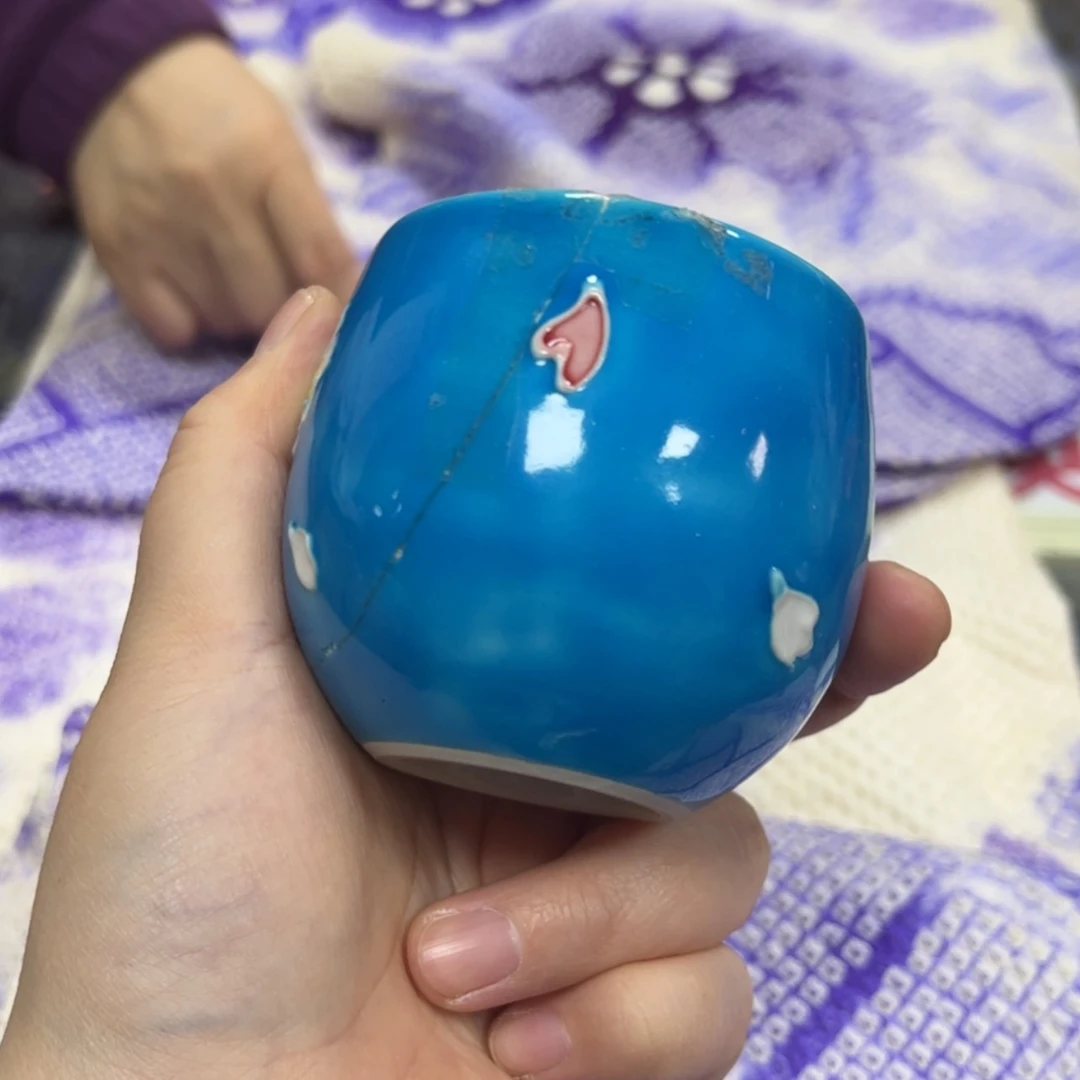 【闪购商品】蓝****云陶瓷马克杯带盖勺