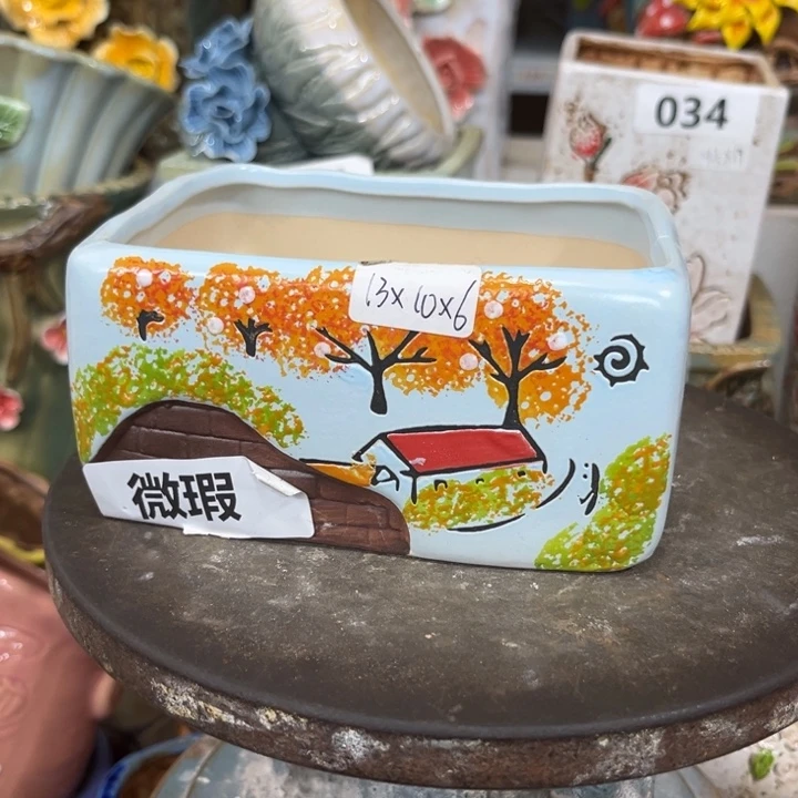 紫砂花盆粗陶材质多肉花盆
