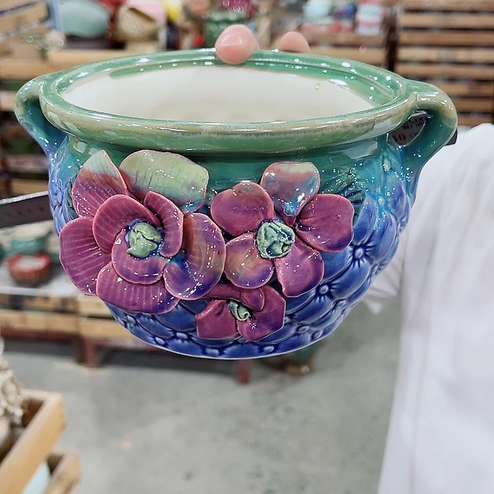 有孔，凑10元包邮陶瓷花盆发货！