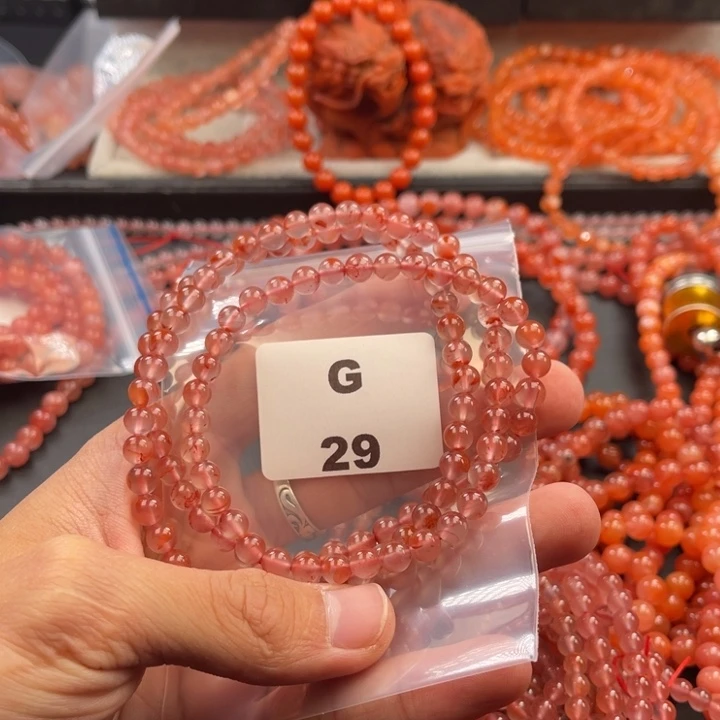 南红玛瑙未镶嵌多样性发货默认微瑕称重6mm