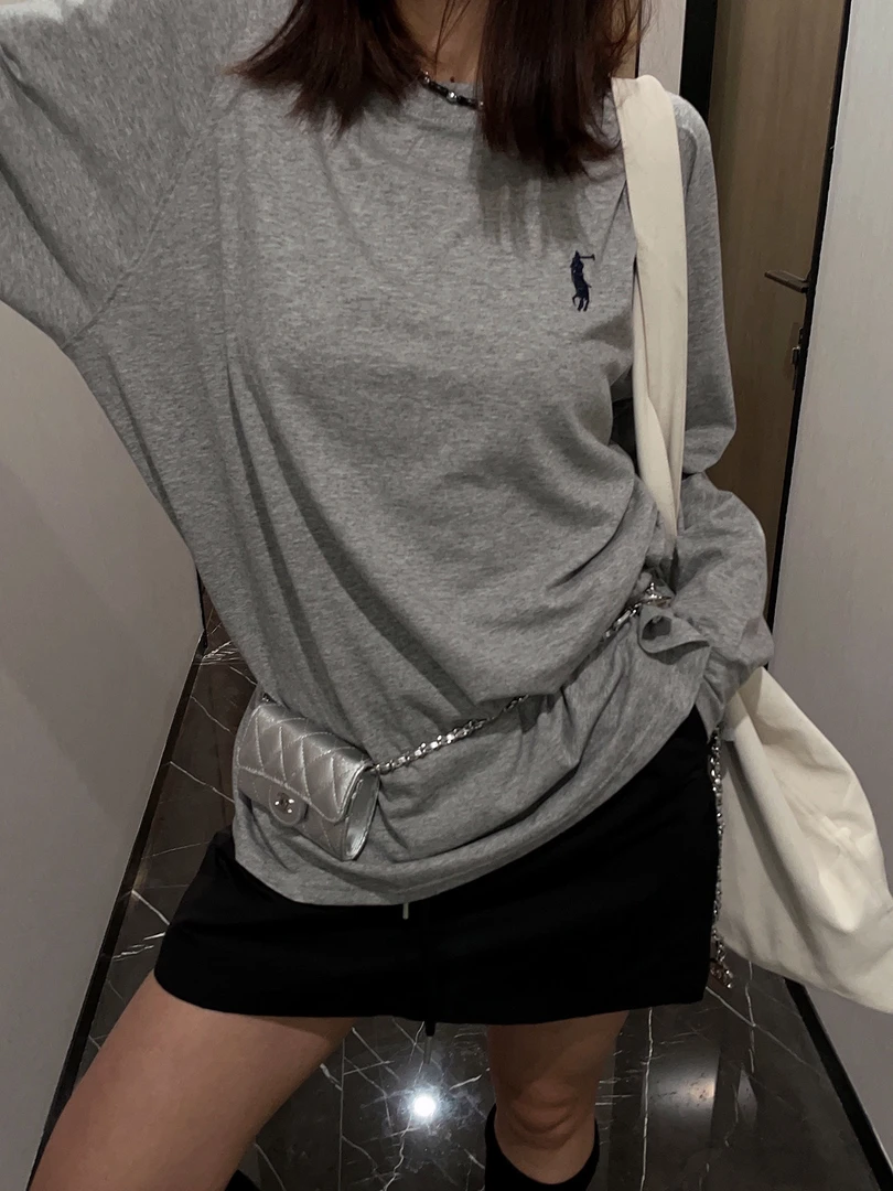 战马插肩防晒t 薄款外穿圆领套头长袖上衣8716