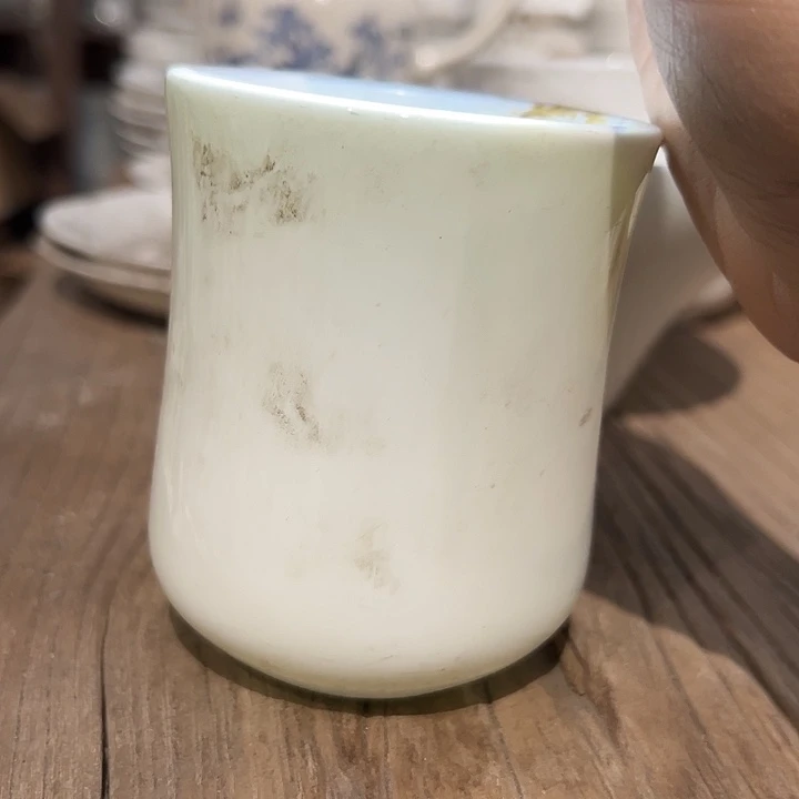 国营尾货骨瓷手握杯一对微瑕