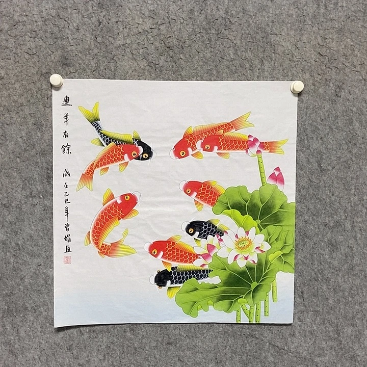 国画四尺斗方花鸟一副