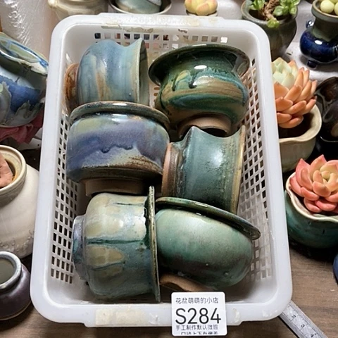 紫砂花盆284微瑕品口径7到8左右