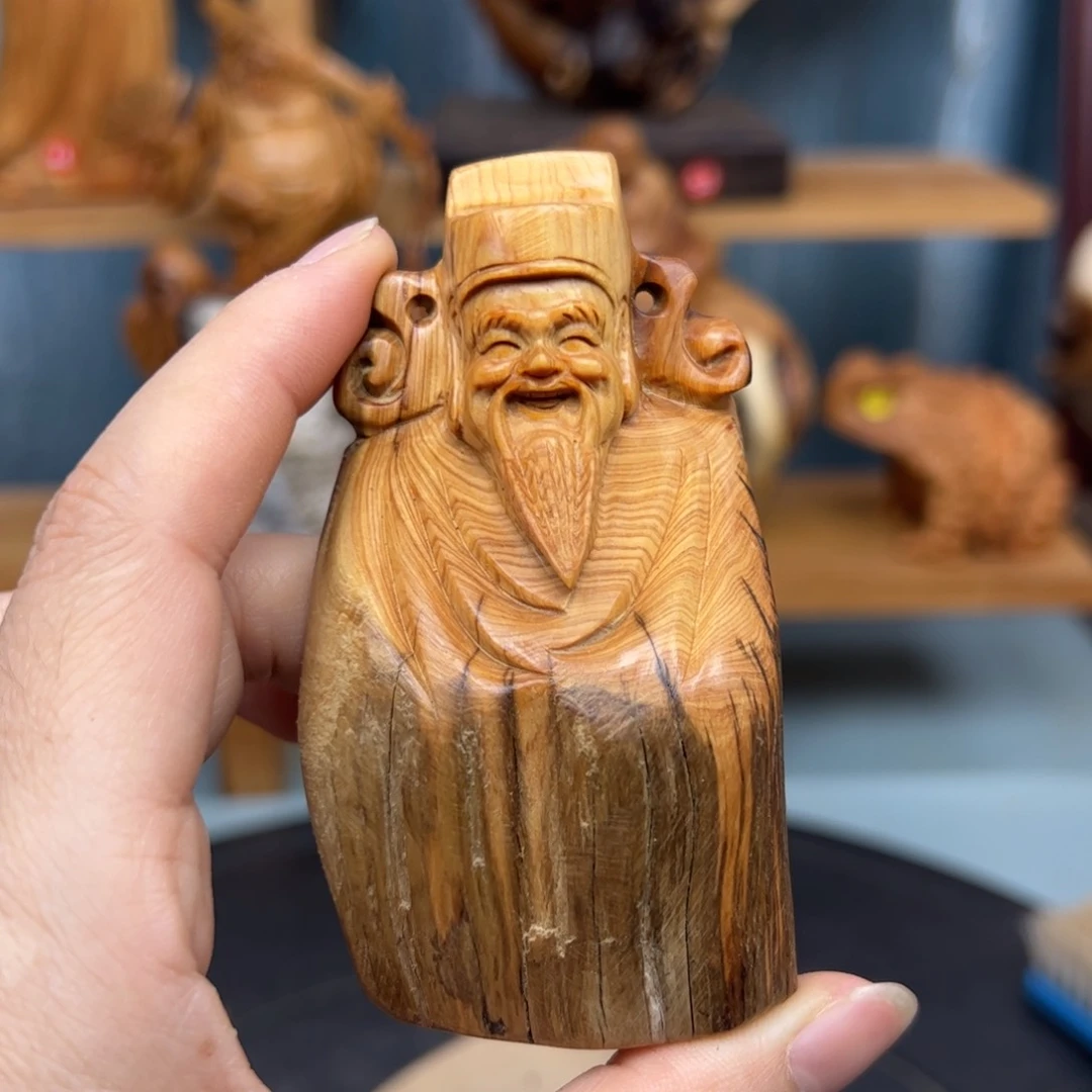 木崖柏木摆件手把件