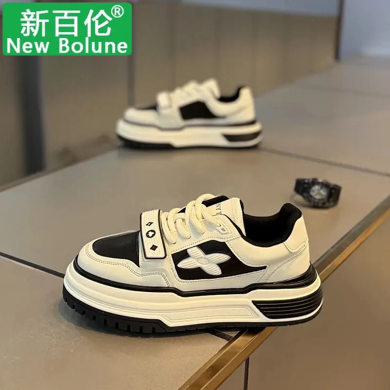 新百伦男鞋冬季2025新款潮牌百搭休闲厚底板鞋秋男士运动增高潮鞋