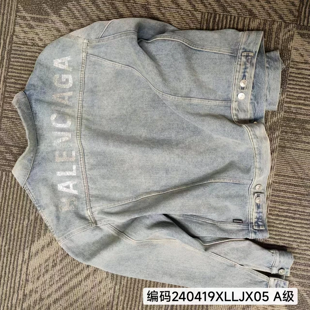 95新 Balenciaga/巴黎世家 麦殿/牛仔外套36码/240419XLLJX05