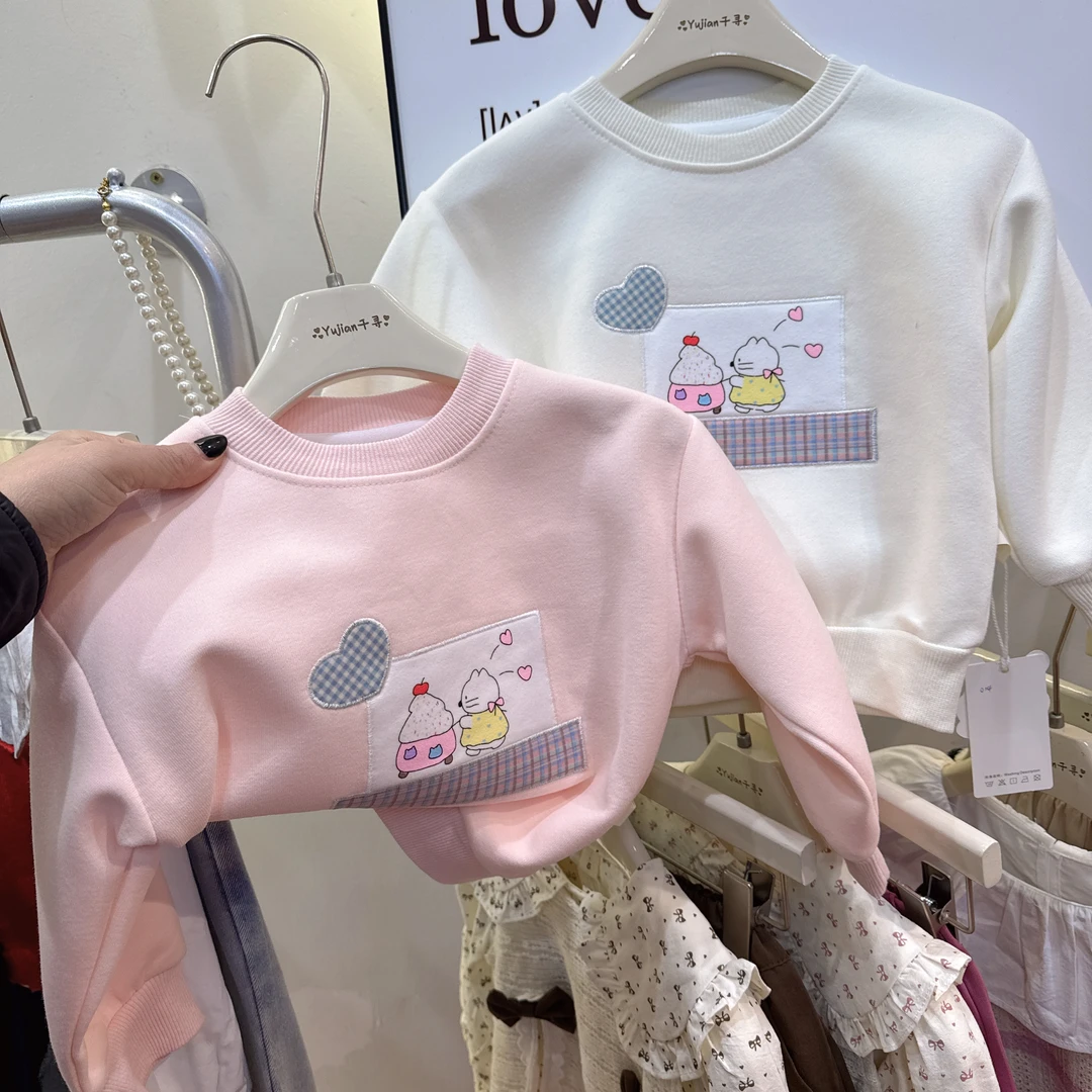 女童卫衣春装2025新款洋气儿童女宝宝上衣长袖百搭小童宝宝上衣