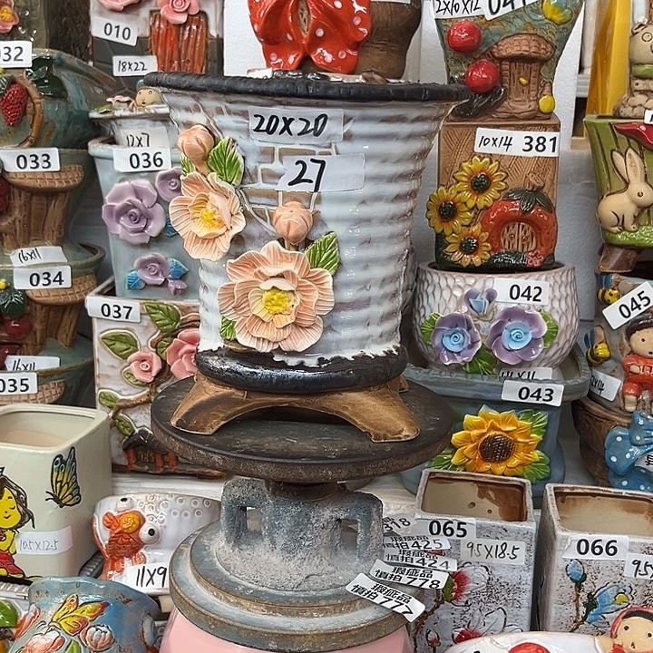 粗陶材质多肉花盆