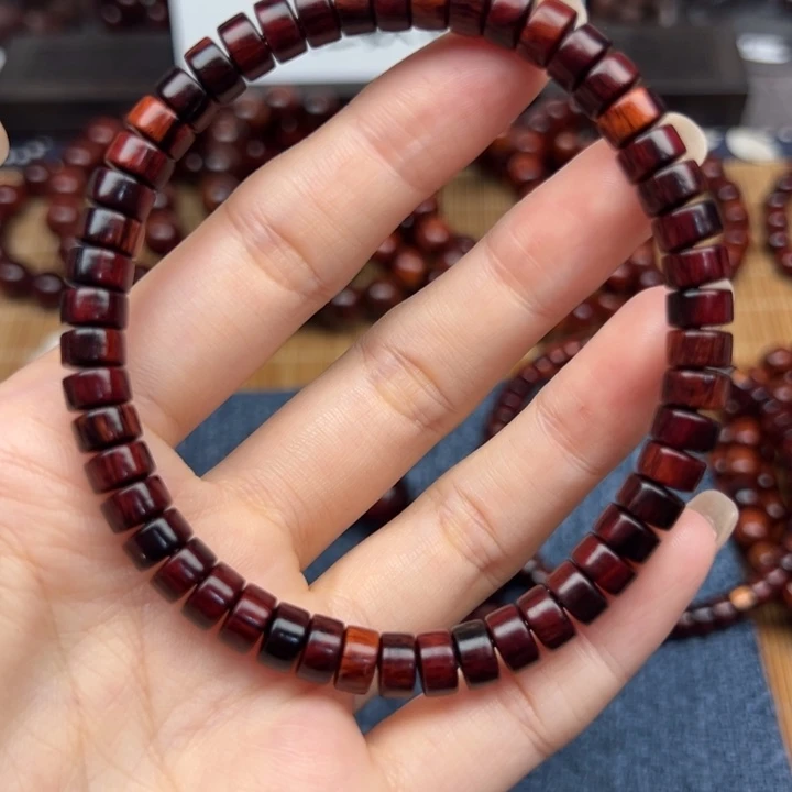 藤类海南红降4*7药片珠