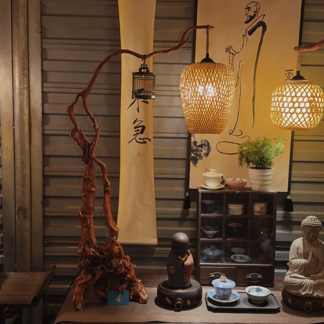 木杜鹃根自然根艺造景台灯孤品