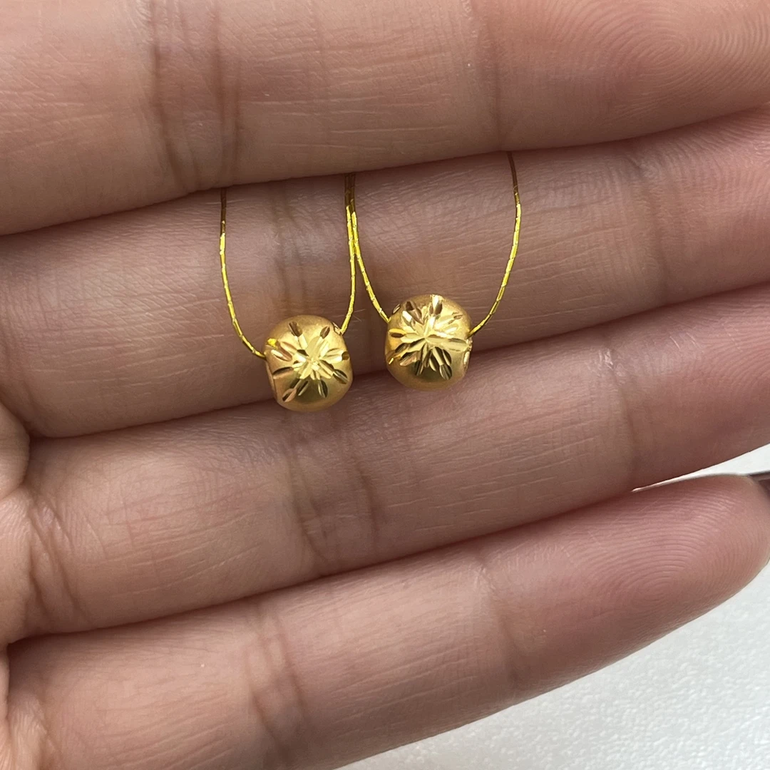足金雪花转运珠手串