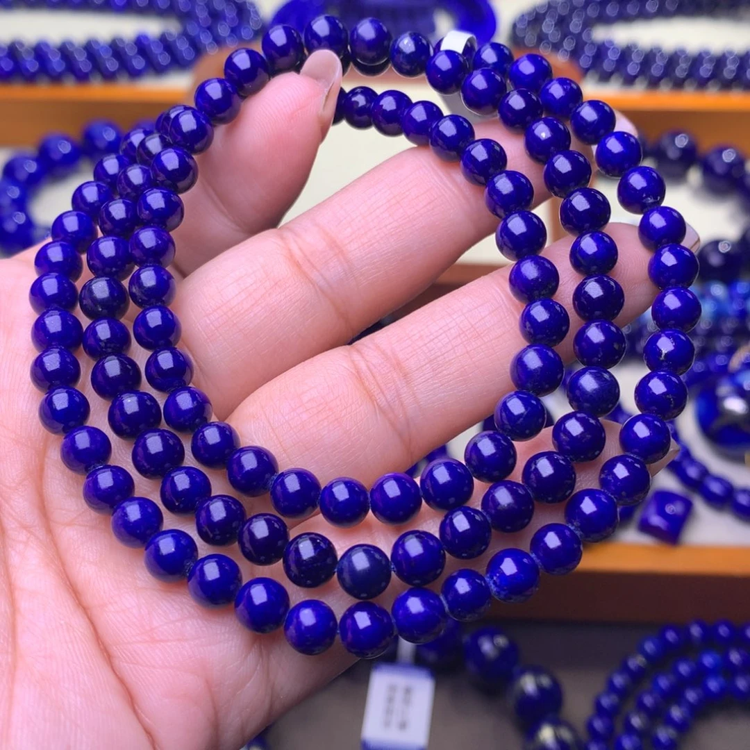 青金石未镶嵌手串6m