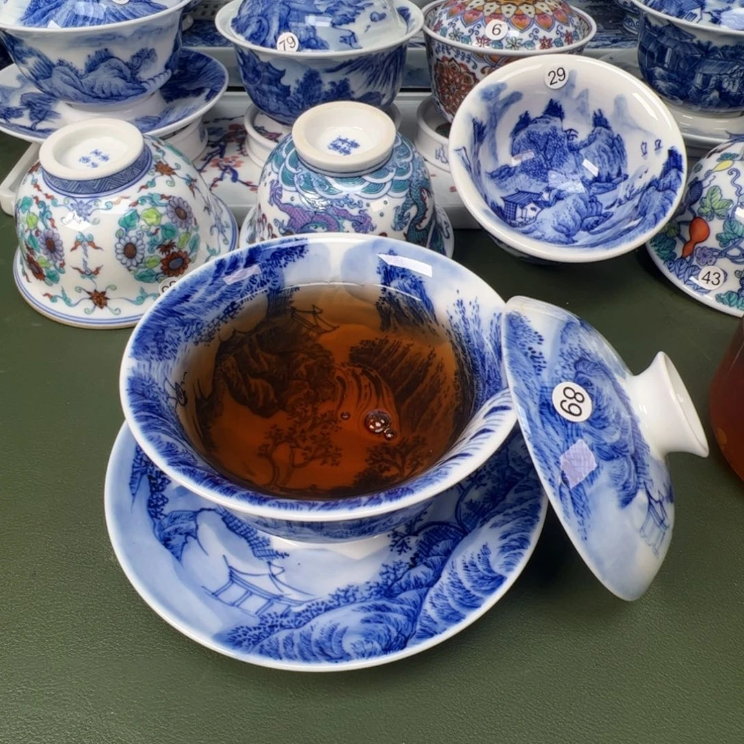 陶瓷景德镇纯手工纯手绘茶具木木89