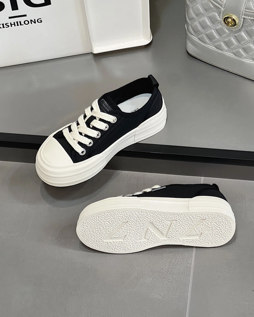 【铼】厚底增高休闲板鞋系带女鞋休闲夏季板鞋平底薄款8931