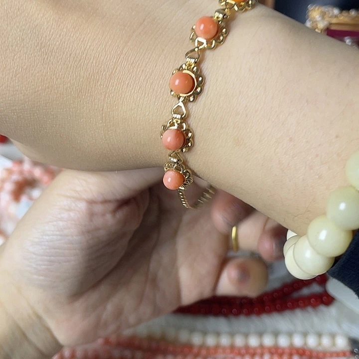 花岗石纯铜锡合金纯铜福利momo手链